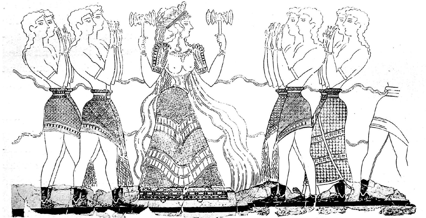 Figure 20 - from The Hagia Triada Sarcophagus: