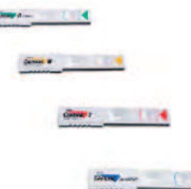 Figure 5 The Cardiac® Reader and the four different test f9925 strips (Source: Roche 2006 Basel, CH, www.roche.com, accessed 2006.) 