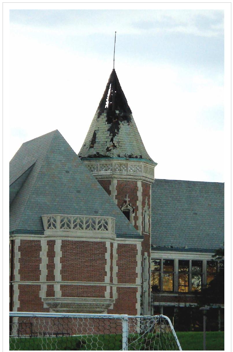 Example of a grounding system that failed during a lightning