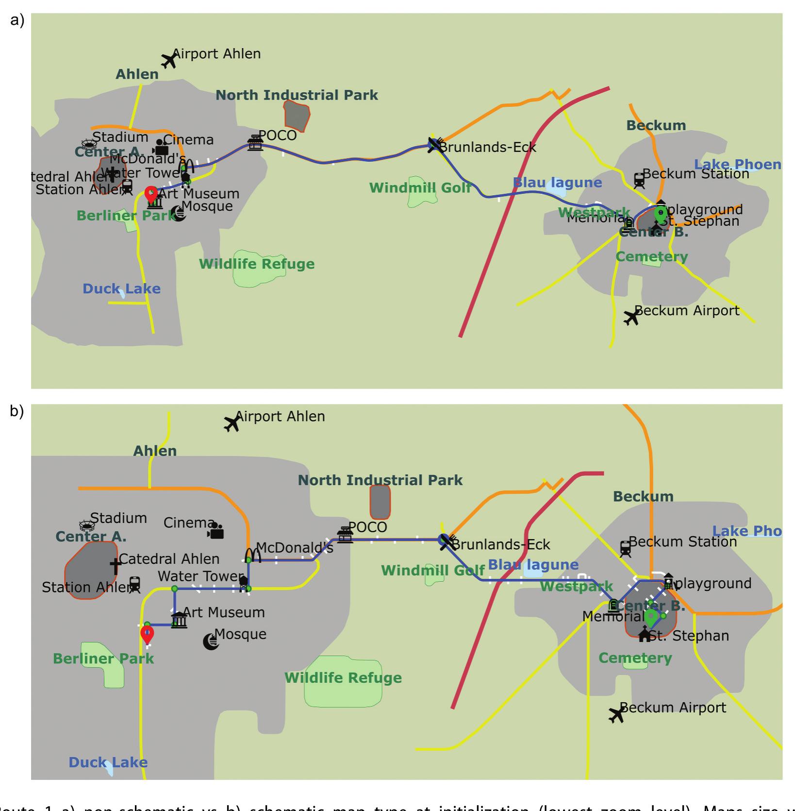Figure 2 - from Evaluating schematic route maps in