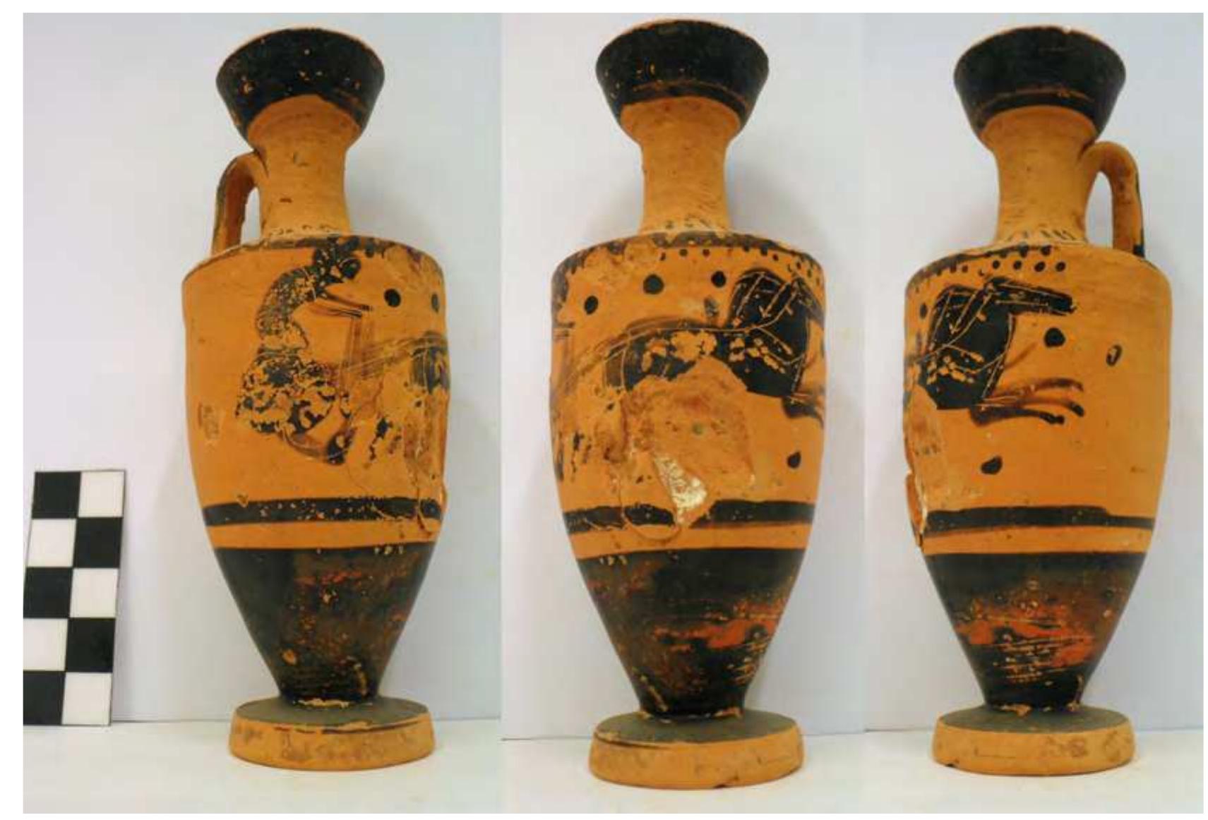 Fig. 14. Black-figure lekythos from Grave 10. Photo P. Galiatsatou. 