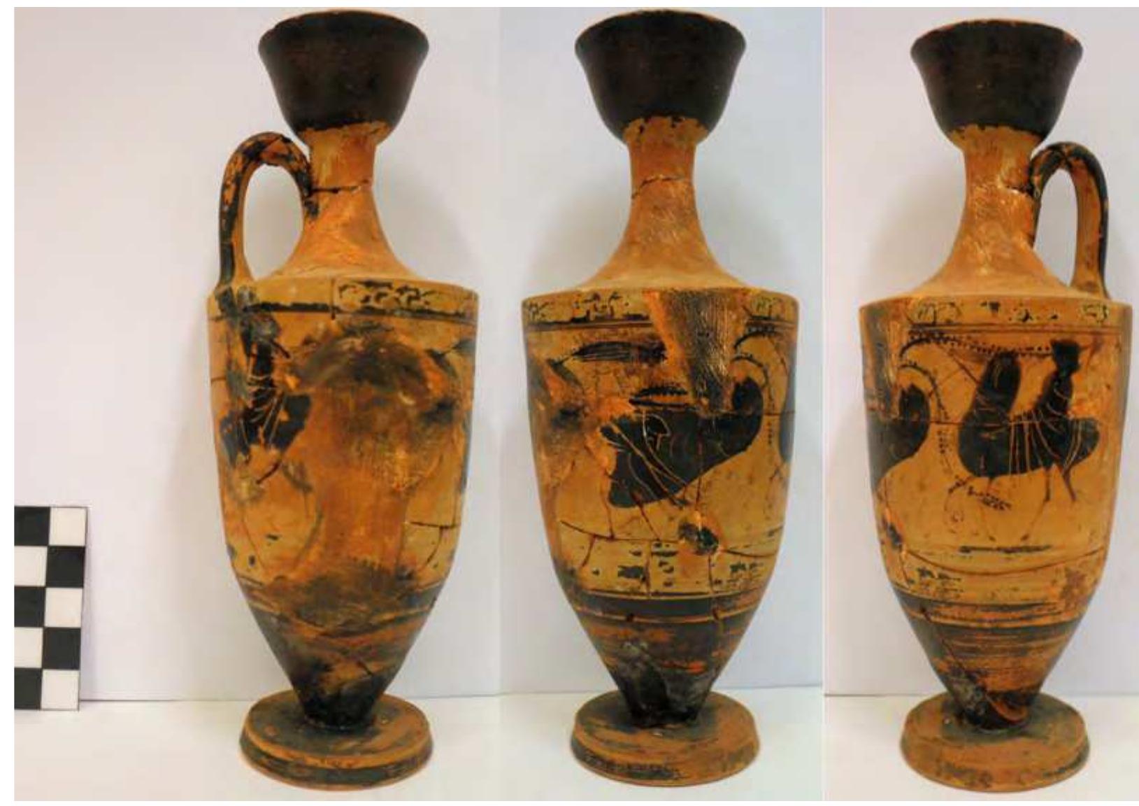 Fig. 28. Black-figure lekythos from Pyre 3. Photo P. Galiatsatou. 
