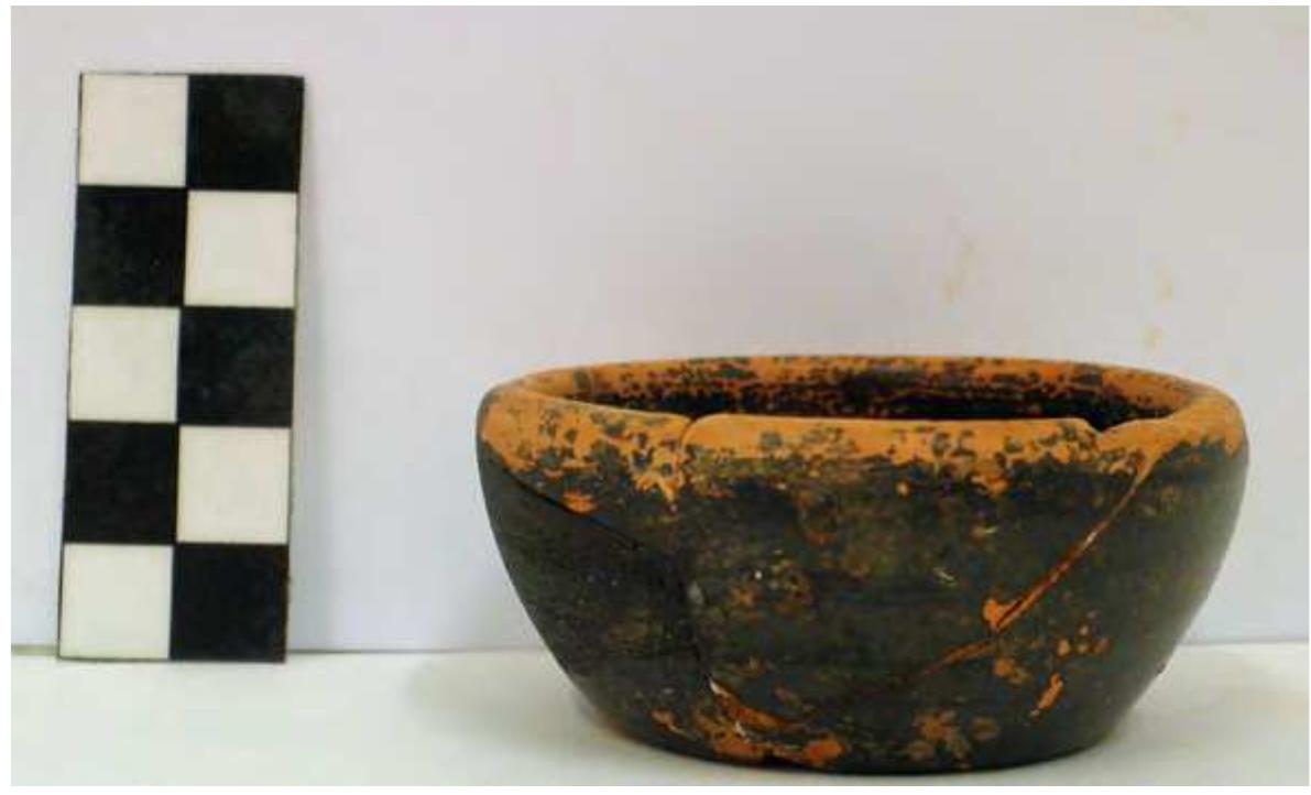 Fig. 46. Black-glazed saltcellar from Grave 4. Photo P. Galiatsatou. 