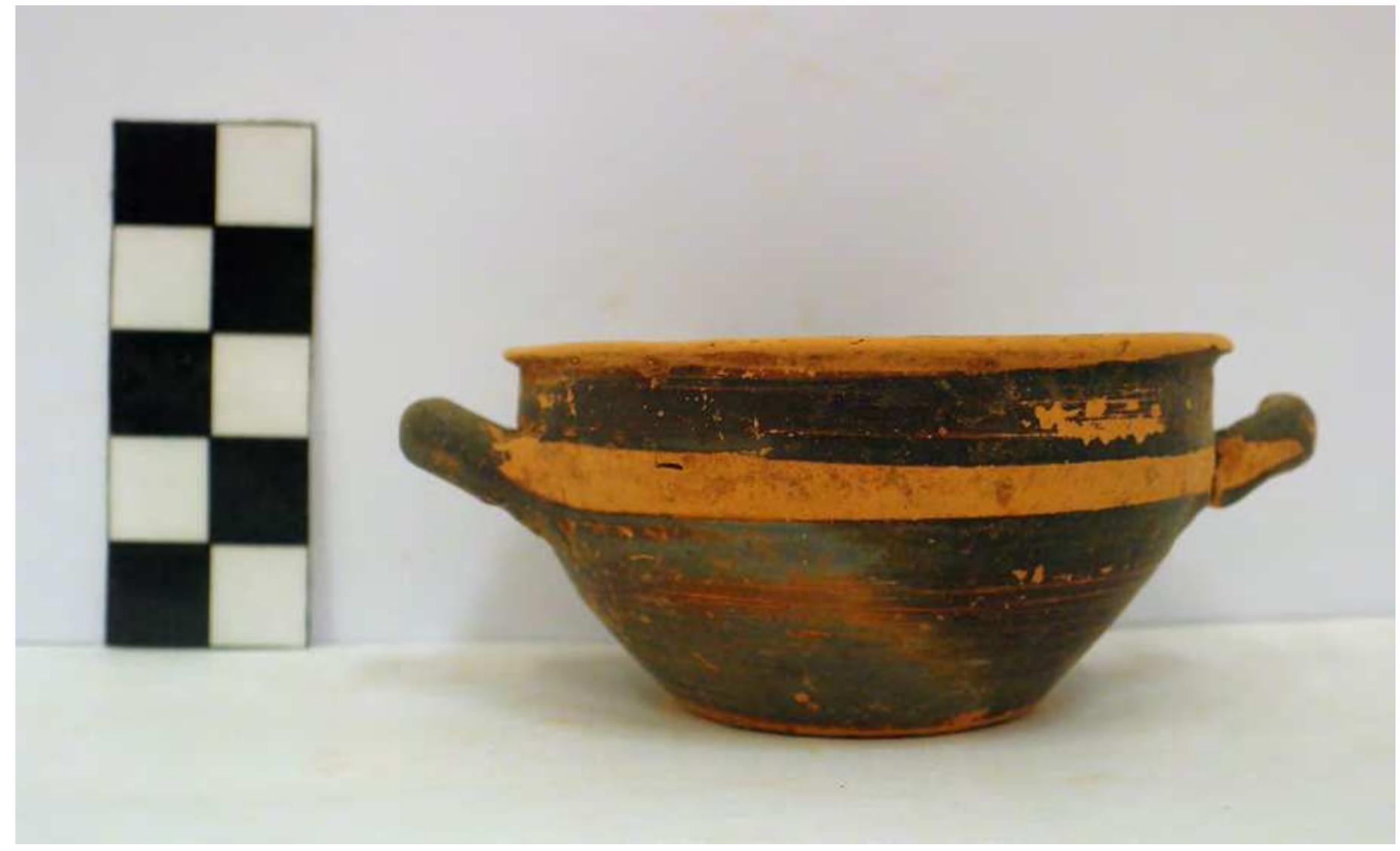 Fig. 55. Black-glazed one-handled cup from Grave 8. Photo P. Galiatsatou. 