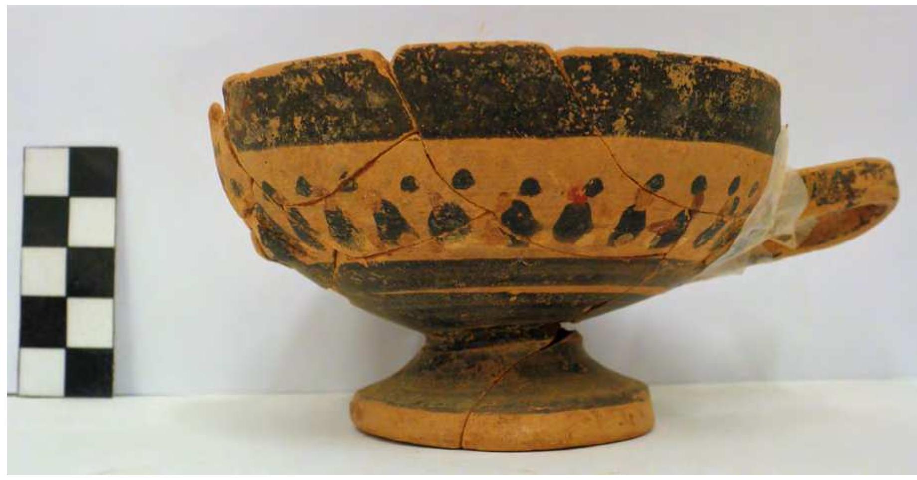 Fig. 73. Black-glazed cup from the area around Grave 2. Photo P. Galiatsatou. 