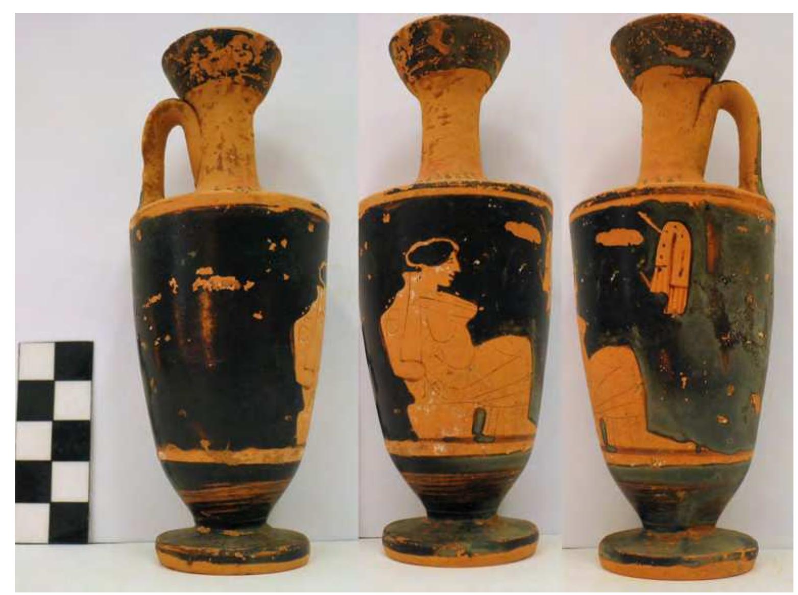Fig. 74. Red-figure lekythos from Grave 7. Photo P. Galiatsatou. 