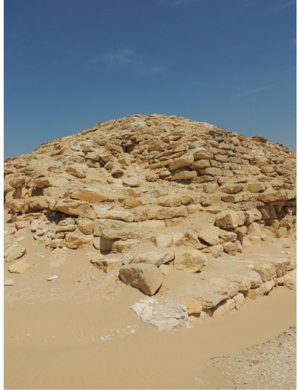 8: the southeast corner of the pyramid, where erosion and