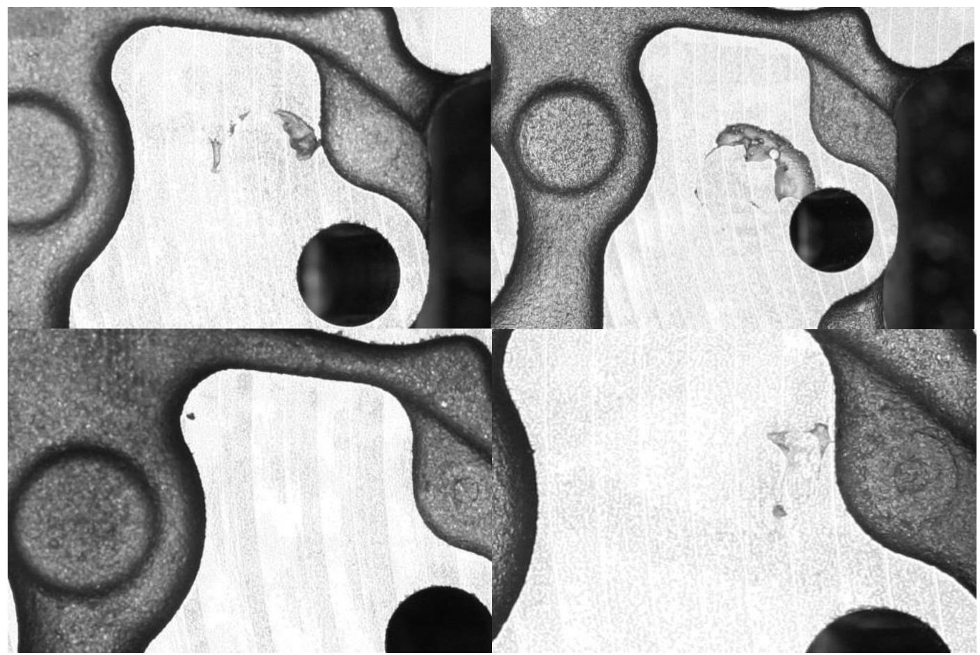 [a,b;c,d] contour defects with different size and contrast