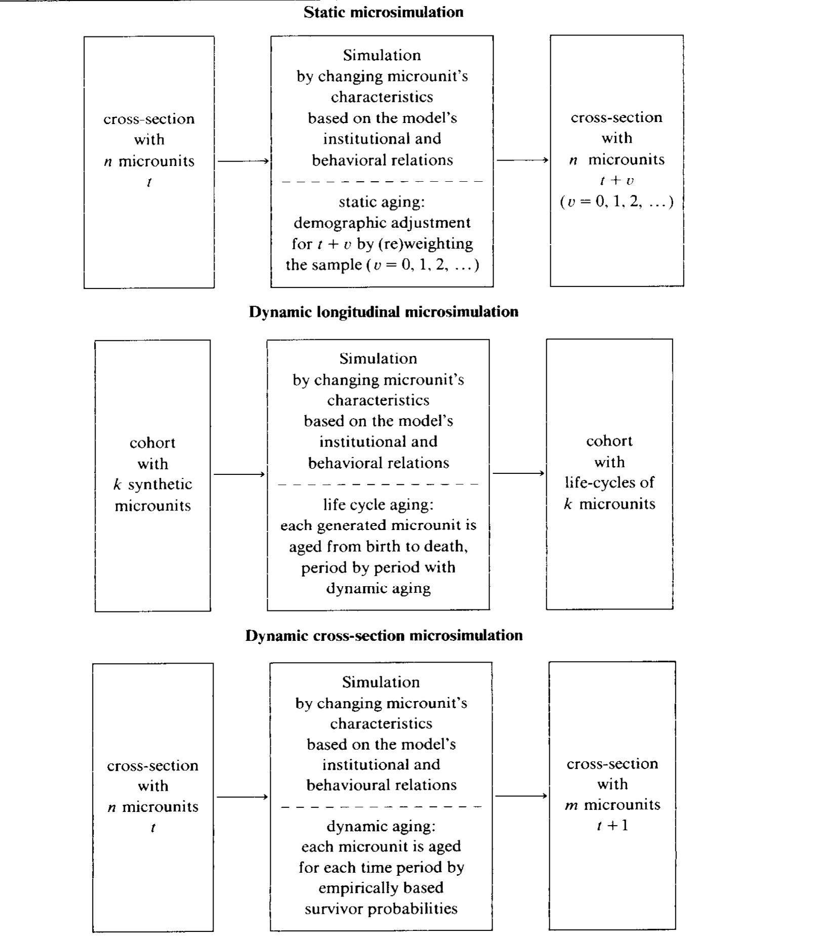 Static, and dynamic longitudinal and cross-section