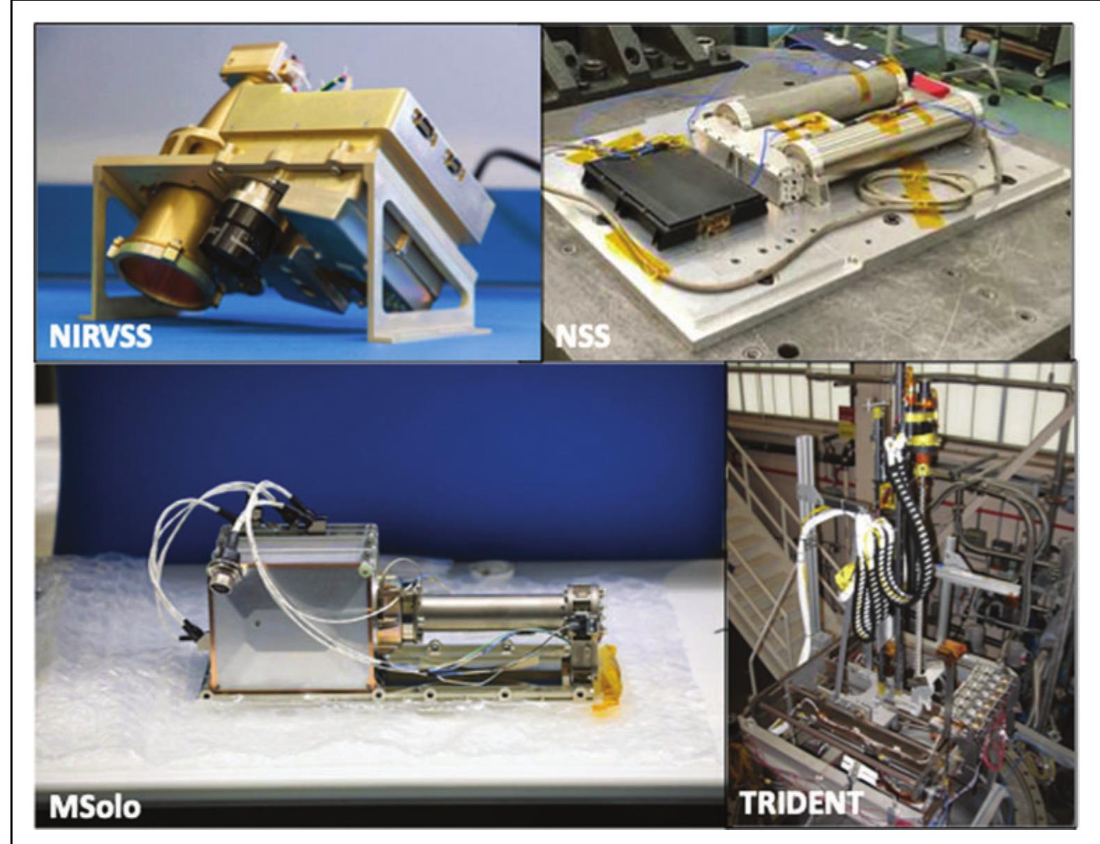 Nasa’s viper payload: nirvss (top left, photo credit nasa),