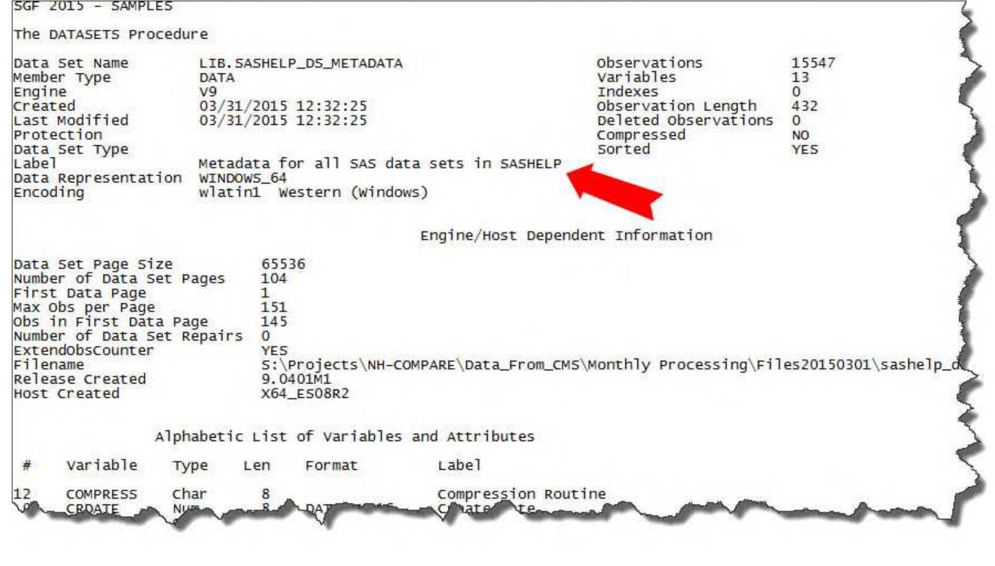 (PDF) Better Metadata Through SAS® II: %SYSFUNC, PROC DATASETS, and ...