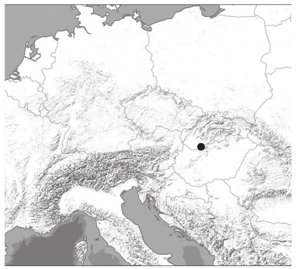 FIGURE 1. Location of the site Svodin — Busahegy within Centre Europe.  Evidence of social Structure of a Neolithic community in Svodin, Southwest Slovakia 