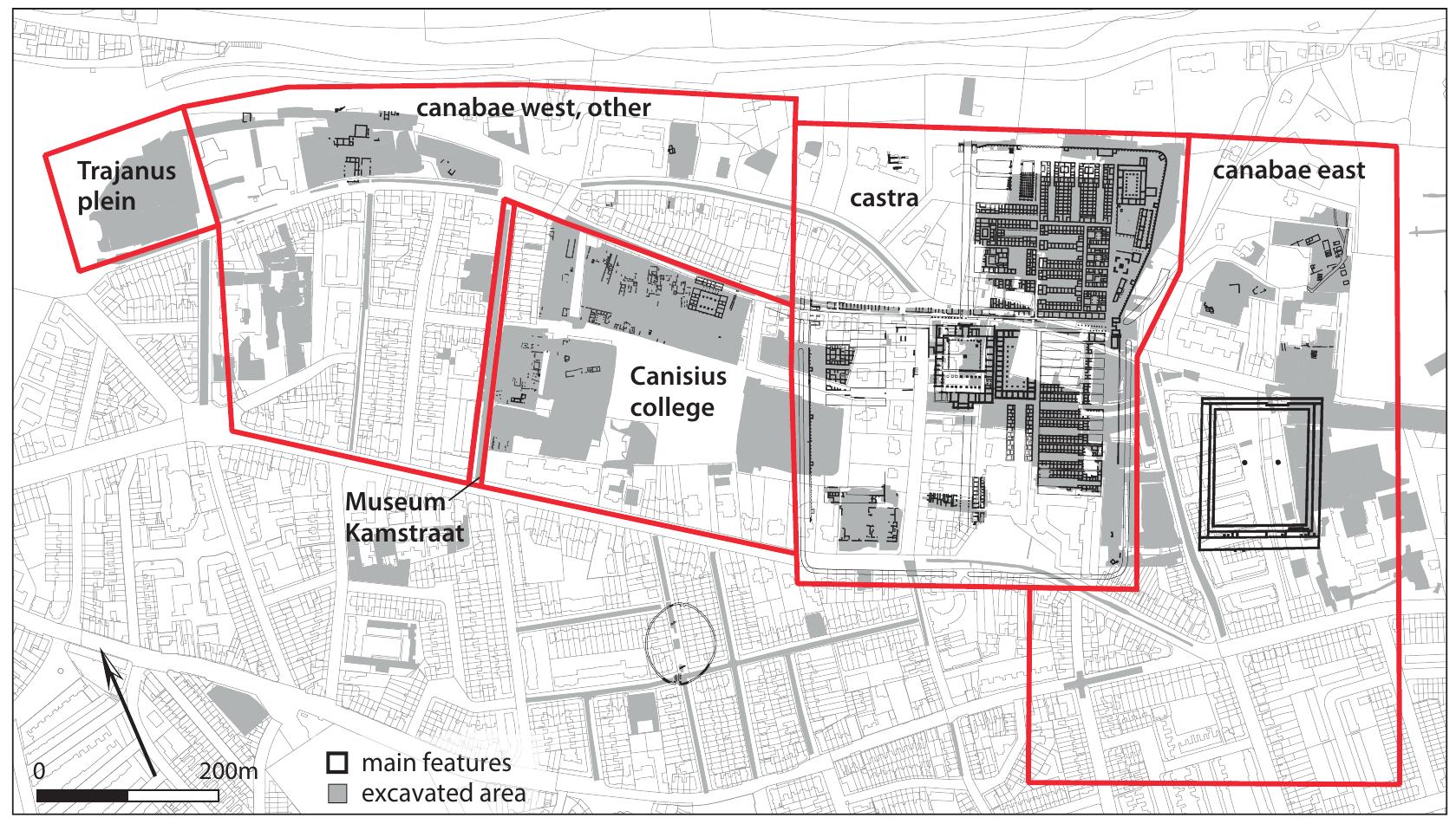Fig. 5. The six distinguished subareas. 