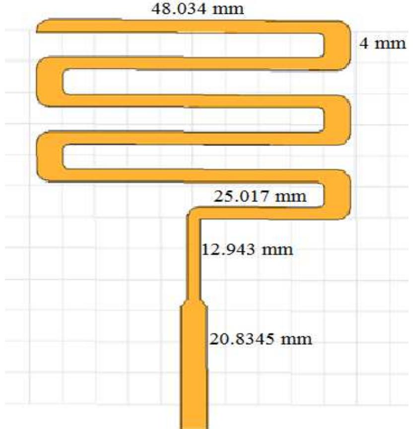 Figure 1 - from Design Analysis of 2.45 GHz Meander Line