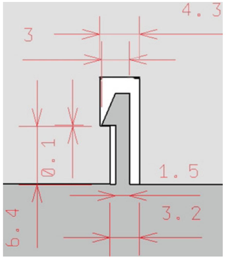Fig. 4. Assumed assembly clearances 