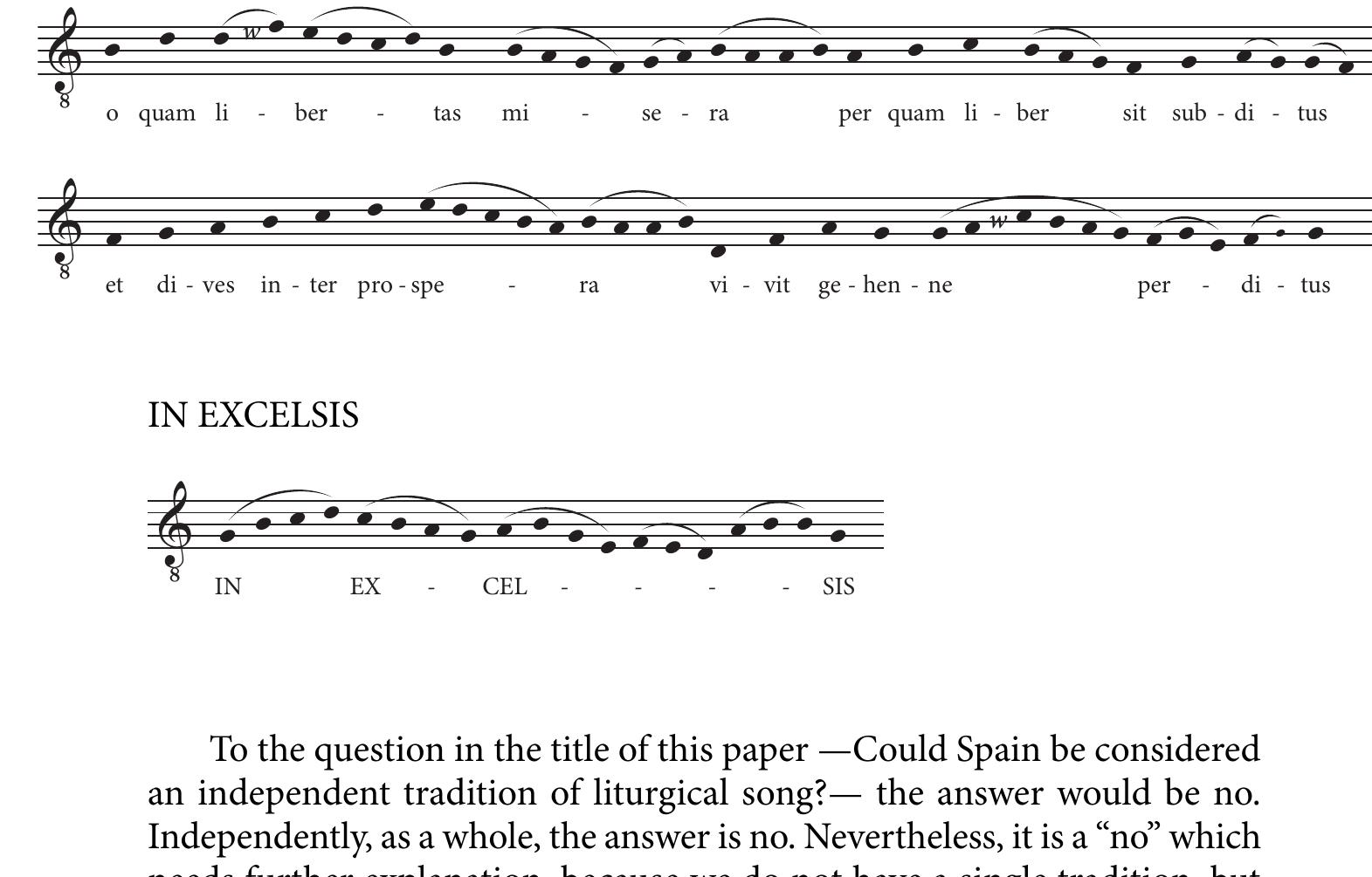 CENTER AND PERIPHERY AGAIN: SPAIN AND THE LITURGICAL SONG 