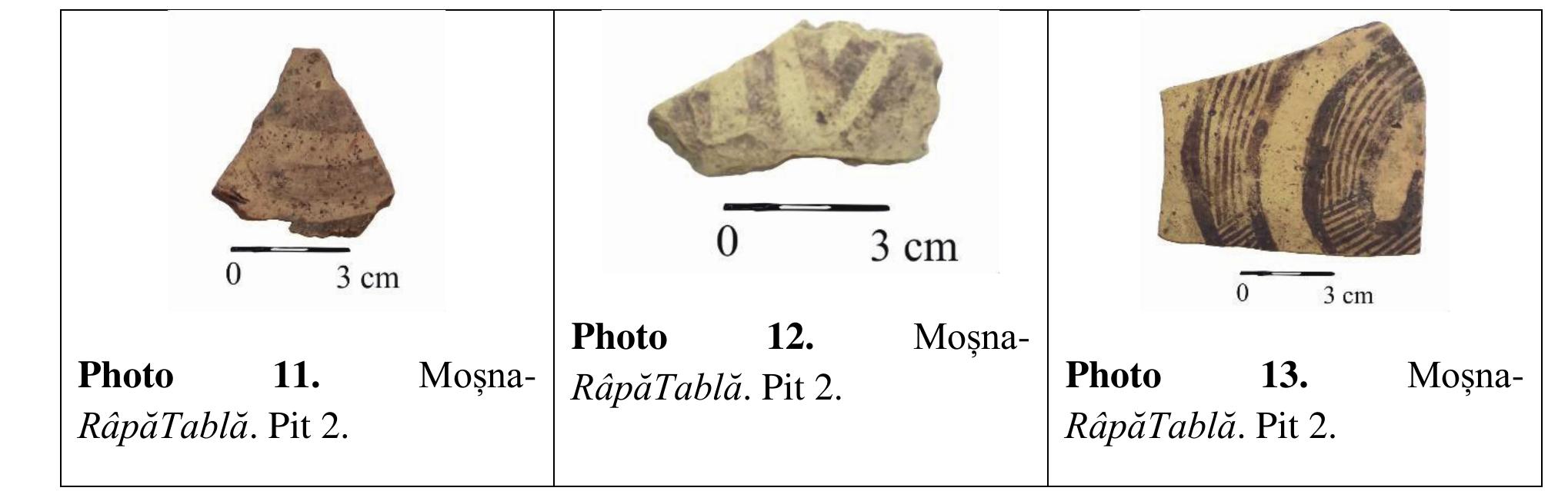 Photo 11.  '8 Gonciar et al 2007, p. 43-44.  a  If we take into account the background color, extremely carefully processed, we see two color categories: bichrome (trichrome in the description, with the background) (Photo 2, 4-6 and 8 - outside) and trichrome (Photo 2, 5, 8 — if we judge the interior, 9-10). The painting is spread on the outside of the vessel (Photo 2-10) or — less often — on the inside (Photo 7-9). Unfortunately, other details, such as non-decorated vessels or other remains (bones, stone or bone tools and grinders) were not available to us. Once again, we emphasize the main role of the pit, the ritual one, the dwelling foundation and the fertility and fecundity cult veneration. 