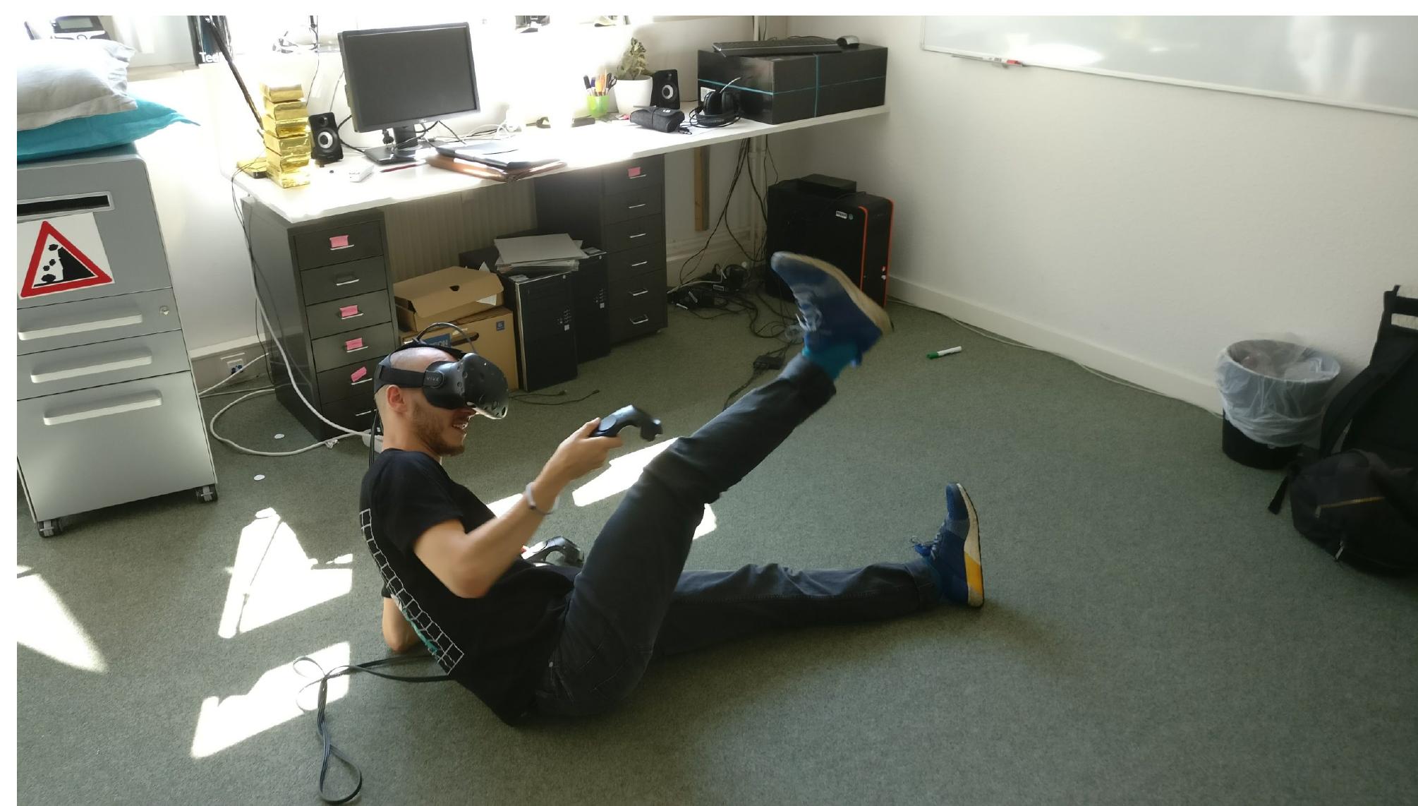 Figure 2 and Video 1. The team’s first exploration of the body-technology-interface at Gamelab.Berlin 