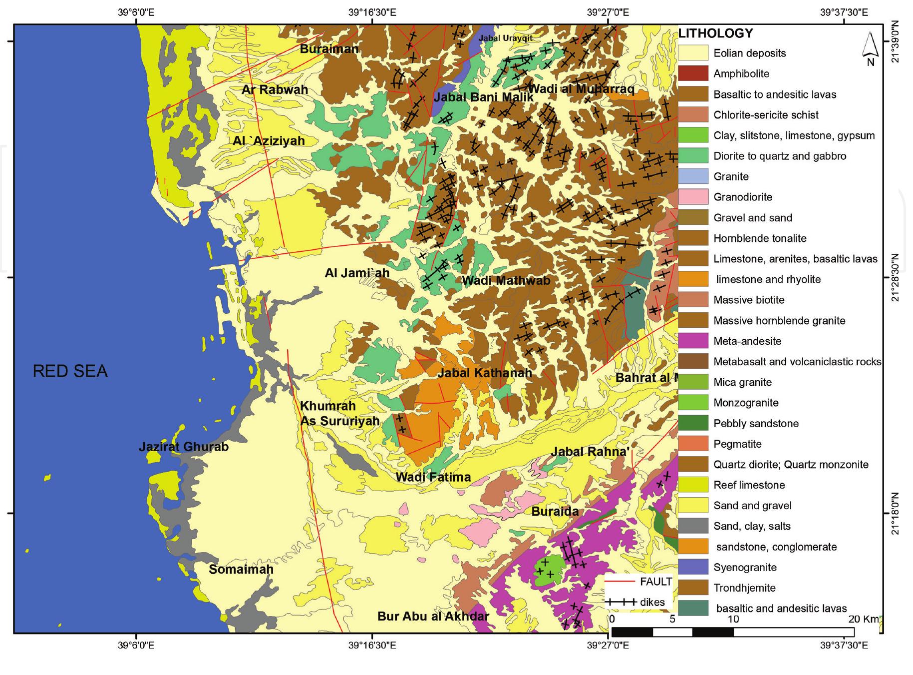 Tihamah Map Figure 3 - from Flood Risk and Vulnerability of Jeddah City,