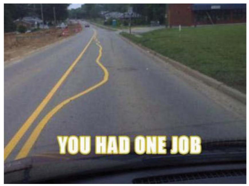 know that the arrows on the buttons of the device should correlate with the text.  know that the lines on the road should be parallel. Similarly, in figure 4.7 we 