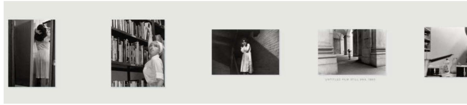 producer (Andreallo, 2012).  Figure 9.1 Screen shots from the MOMA gallery site  that Sherman is not limited to enduring a gaze, because she is also an active 