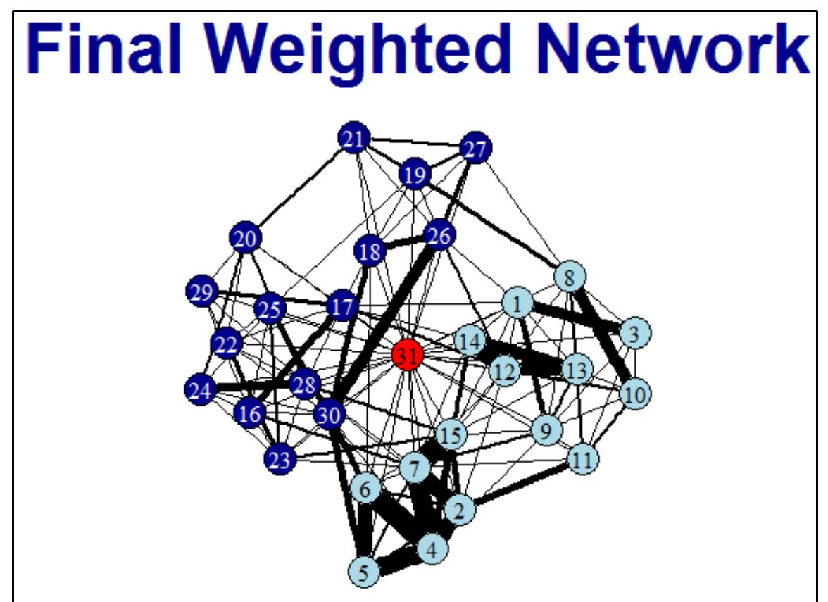 Weighted Network Examples Weighted network diagram section was more interactive than