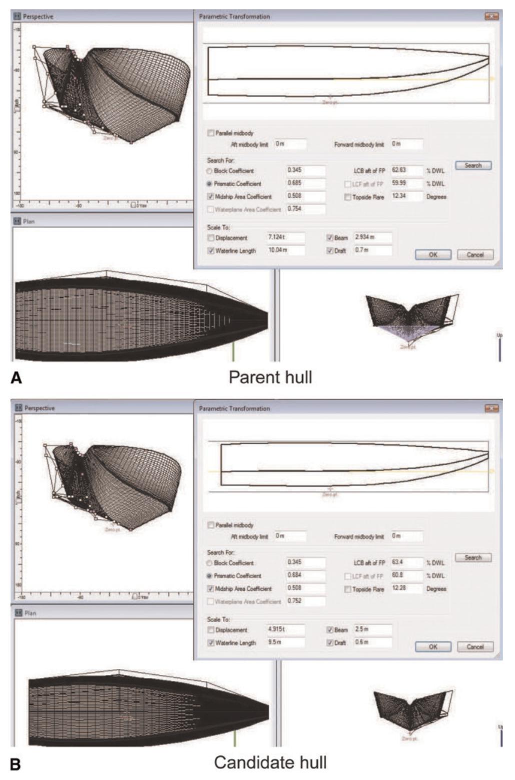 Parametric transformation example of the case study craft