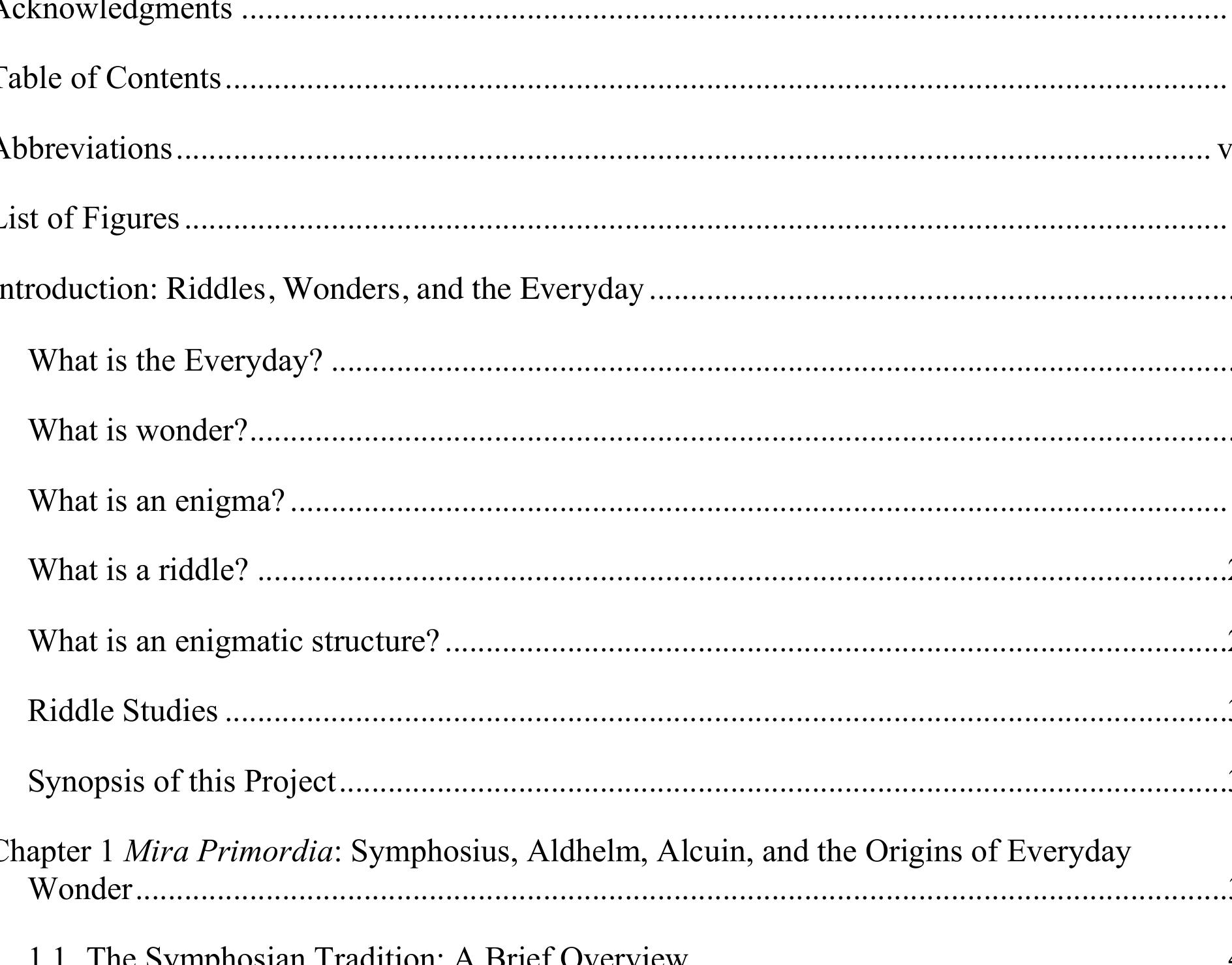 Typical Riddle Structure Table 1 - Everyday Wonders and Enigmatic Structures: Riddles