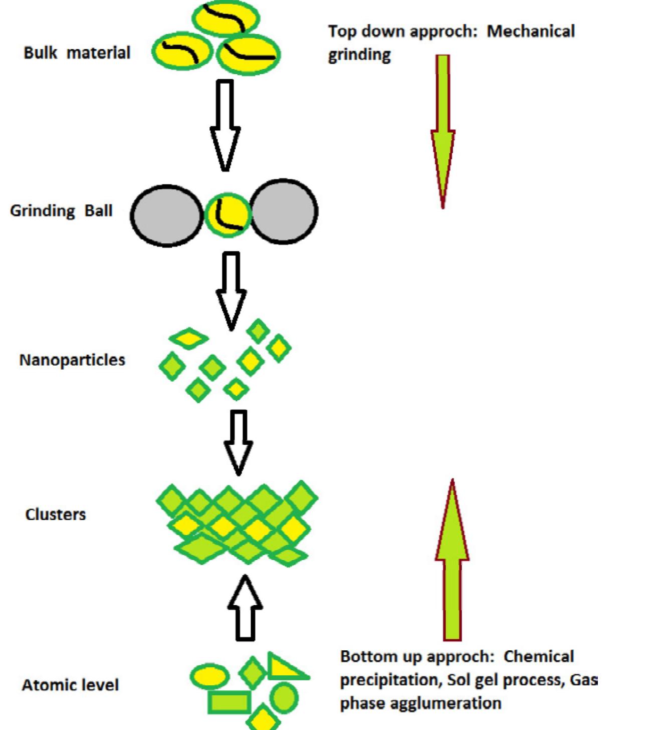 Schematic representation of a typical top down and bottom up