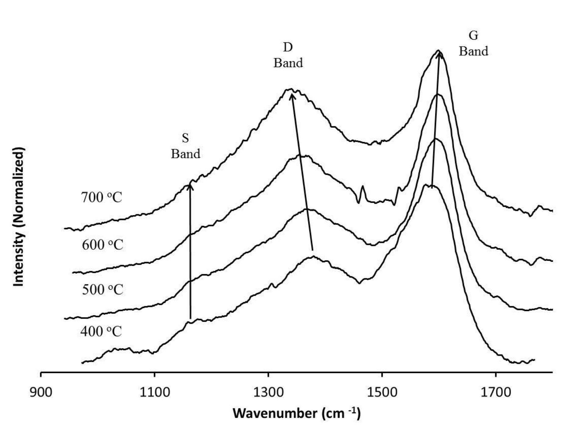 Figure 12 - Structural Analysis of Char by Raman