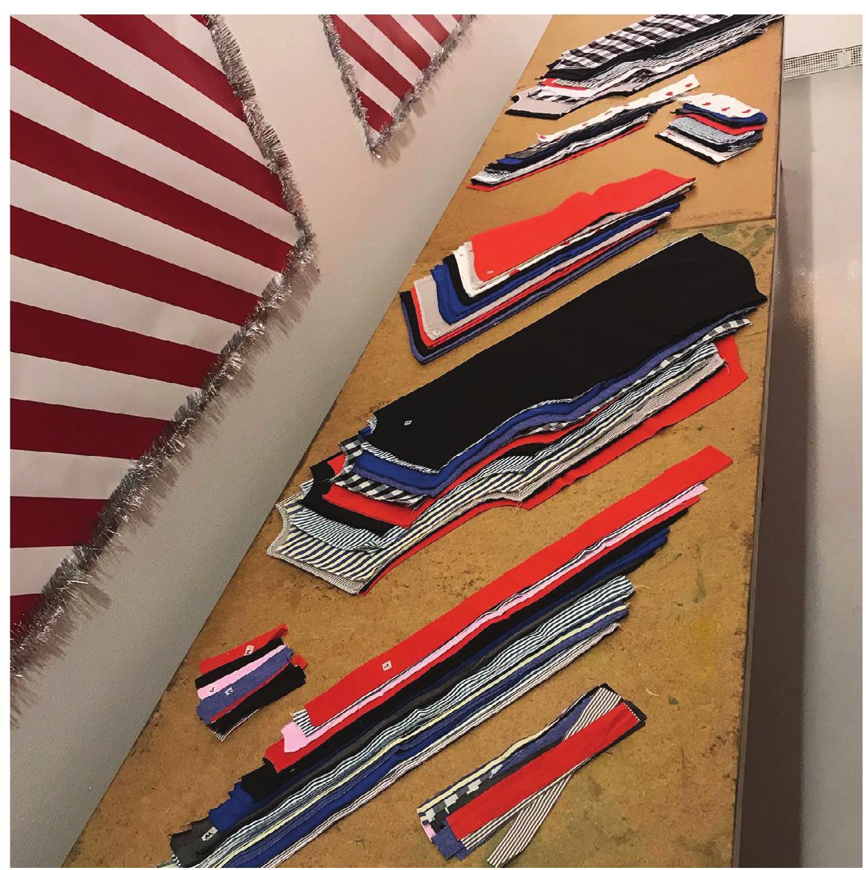 Figure 2: Cut parts to make the ‘Favorite shirt’ in the Drop-in Factory, 2019. © HAiKw/. 