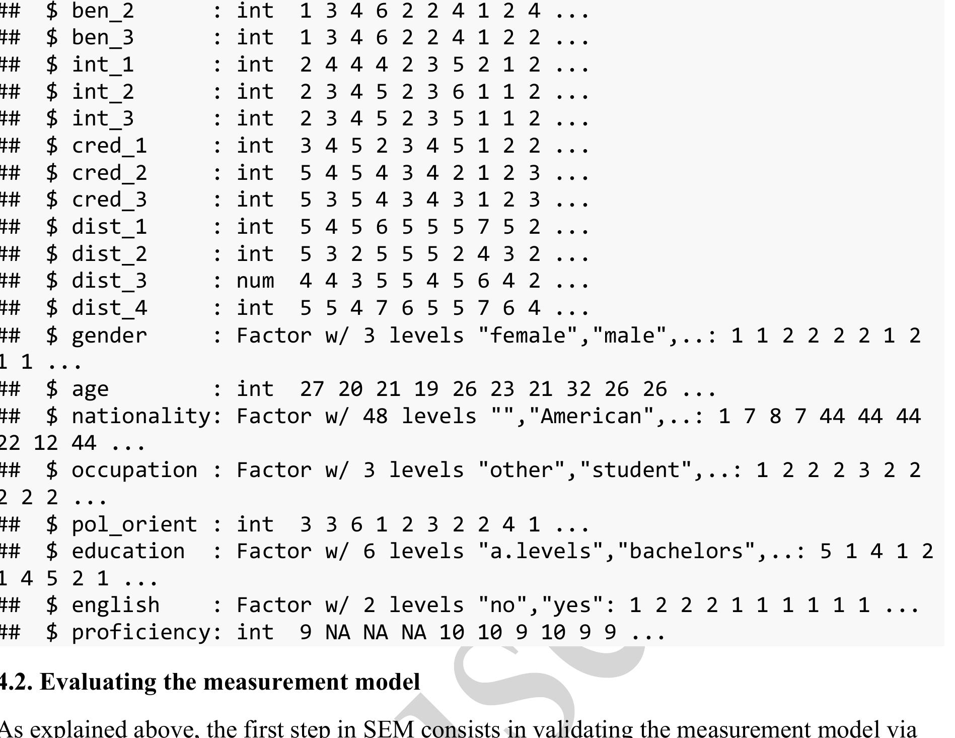 (PDF) Structural Equation Modeling in R: a practical introduction for ...