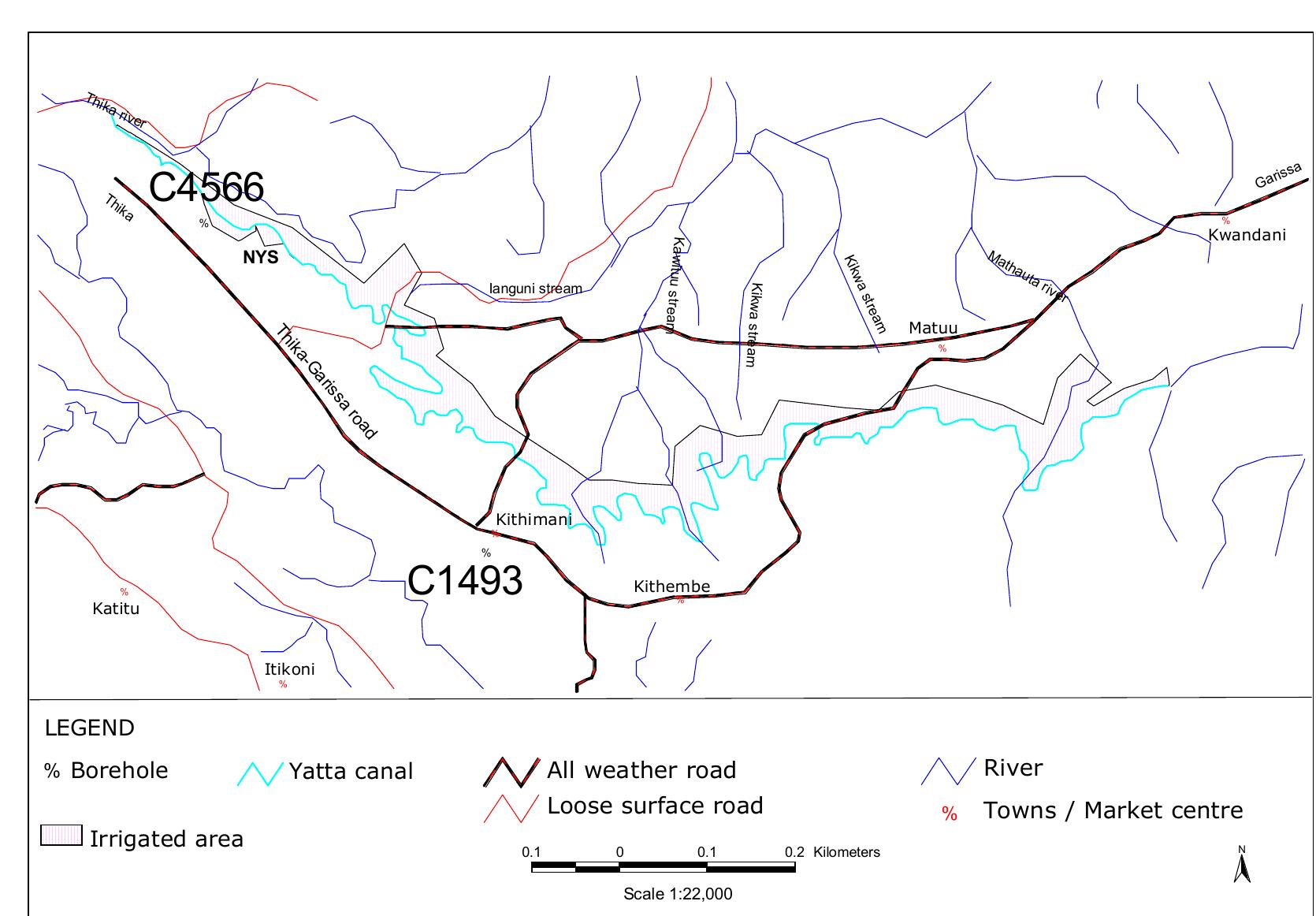 Layout plan of yatta canal