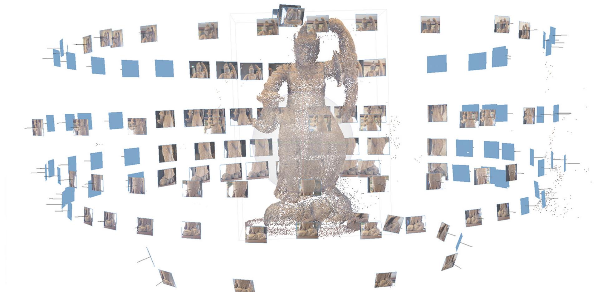 Figure 2. Photo alignment with sparse cloud. Processing: F. Ronco, S. Tamantini. 