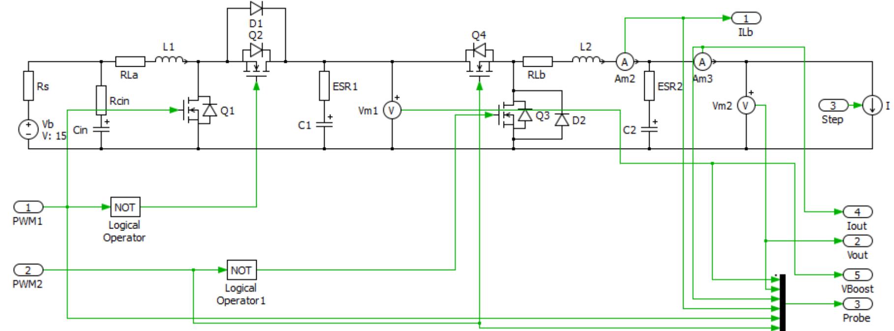 2. power stage simulation model of the pv simulator