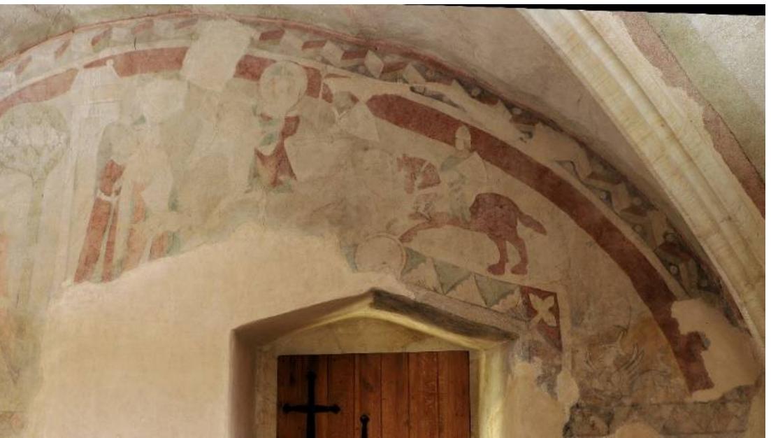 Figure 1. Prague, House at the Stone Bell, Lower Chapel. Cycle of paintings with the legend of St. Wenceslas. 1st third of the 14th century. Photo by Frantisek Zaruba, the author’s own work. 