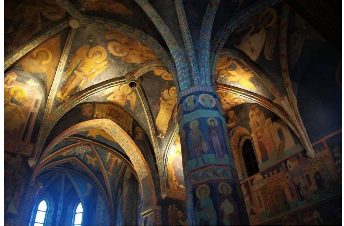 Figure 12. Lublin, castle. Byzantine-Ruthenian frescoes in the castle chapel. 2nd decade of the 15th century. Photo by Tomasz Ratajczak, the author’s own work. 