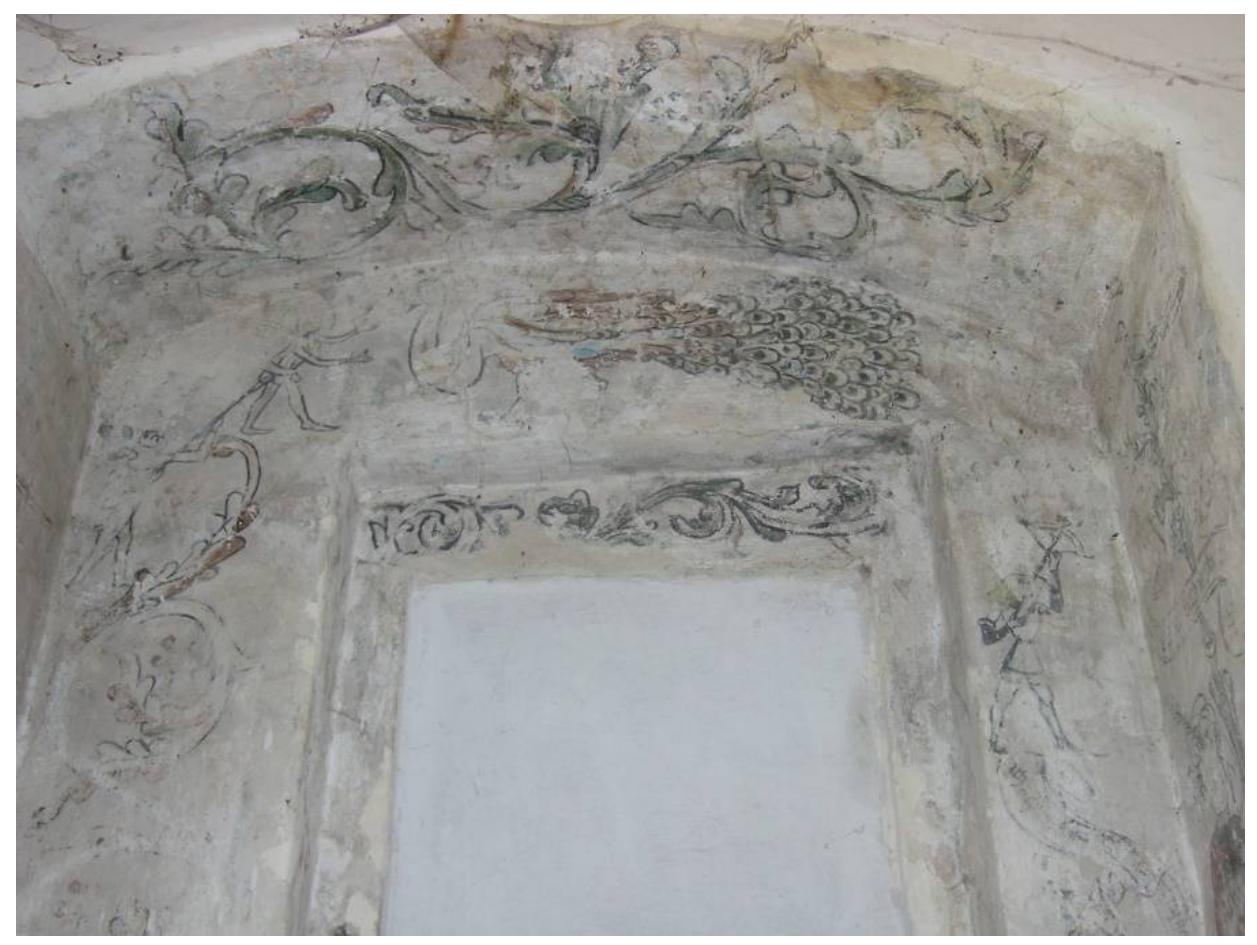Figure 30. Witkow, tower. Dwarfs hunting peacock and dove. Around 1450. Photo by Dagmara Adamska, the author’s own work. 