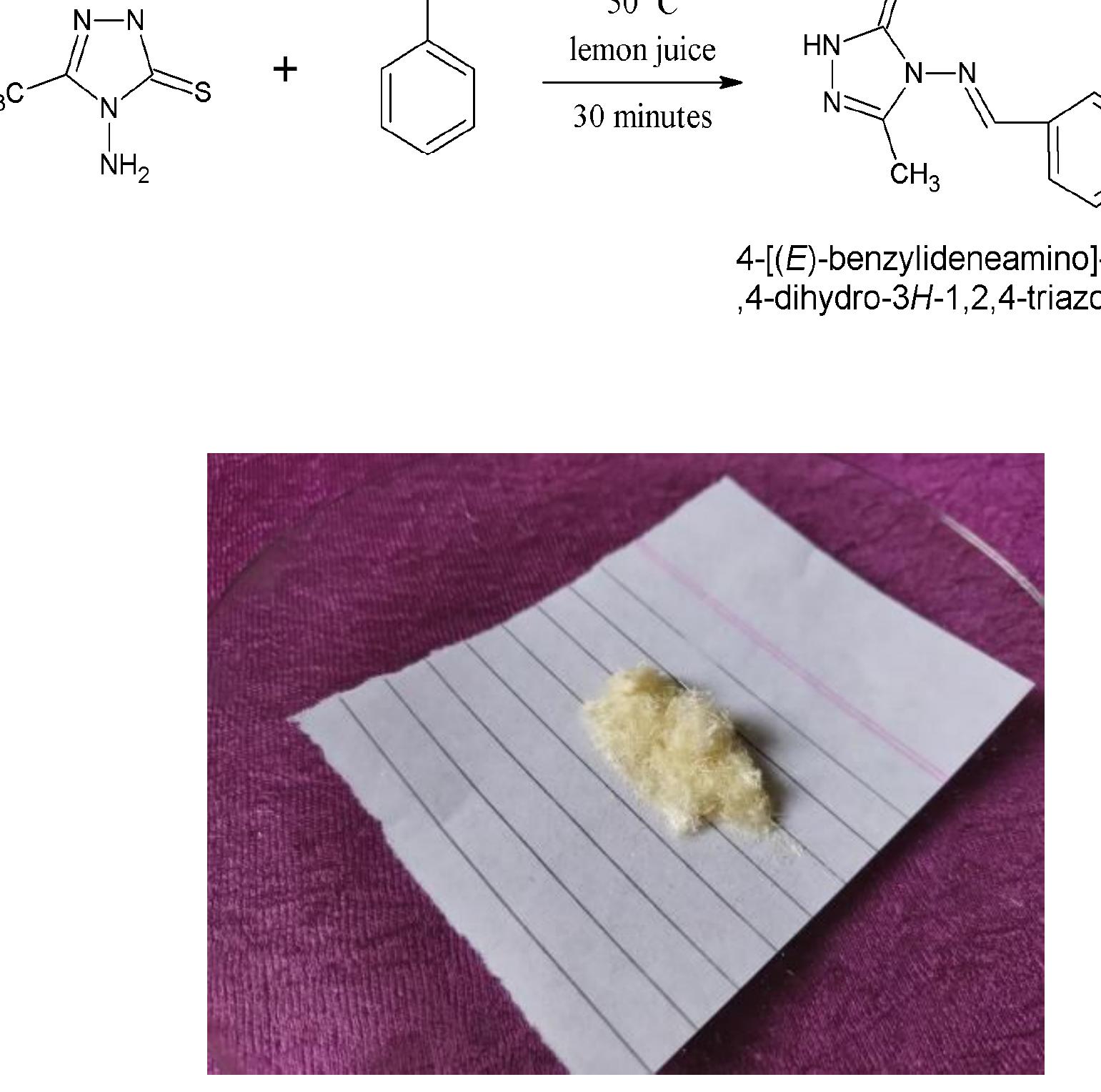(PDF) Lemon Juice Catalysed Green Synthesis of Triazole Based Schiff ...