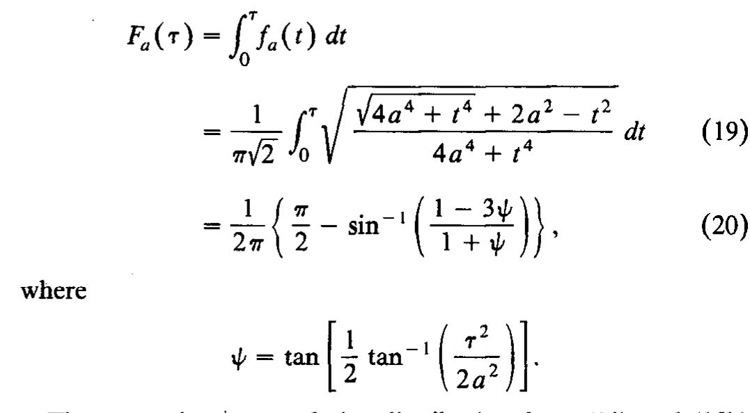 Physics Appendix Integral Figure 5 - from Formulas which approximate the distribution
