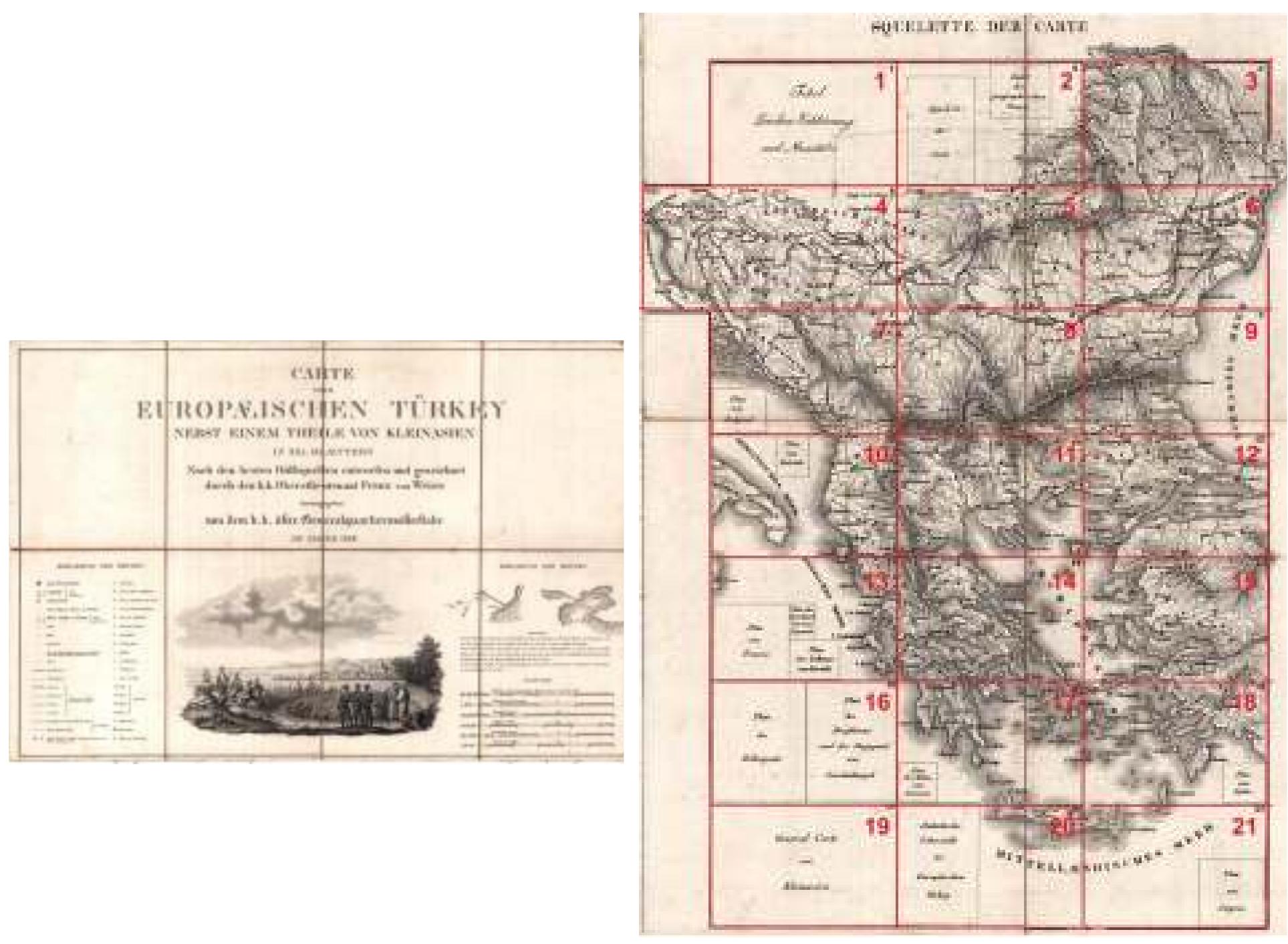 Figure 4 - from Franz von Weiss’ maps of SE Europe (1821,