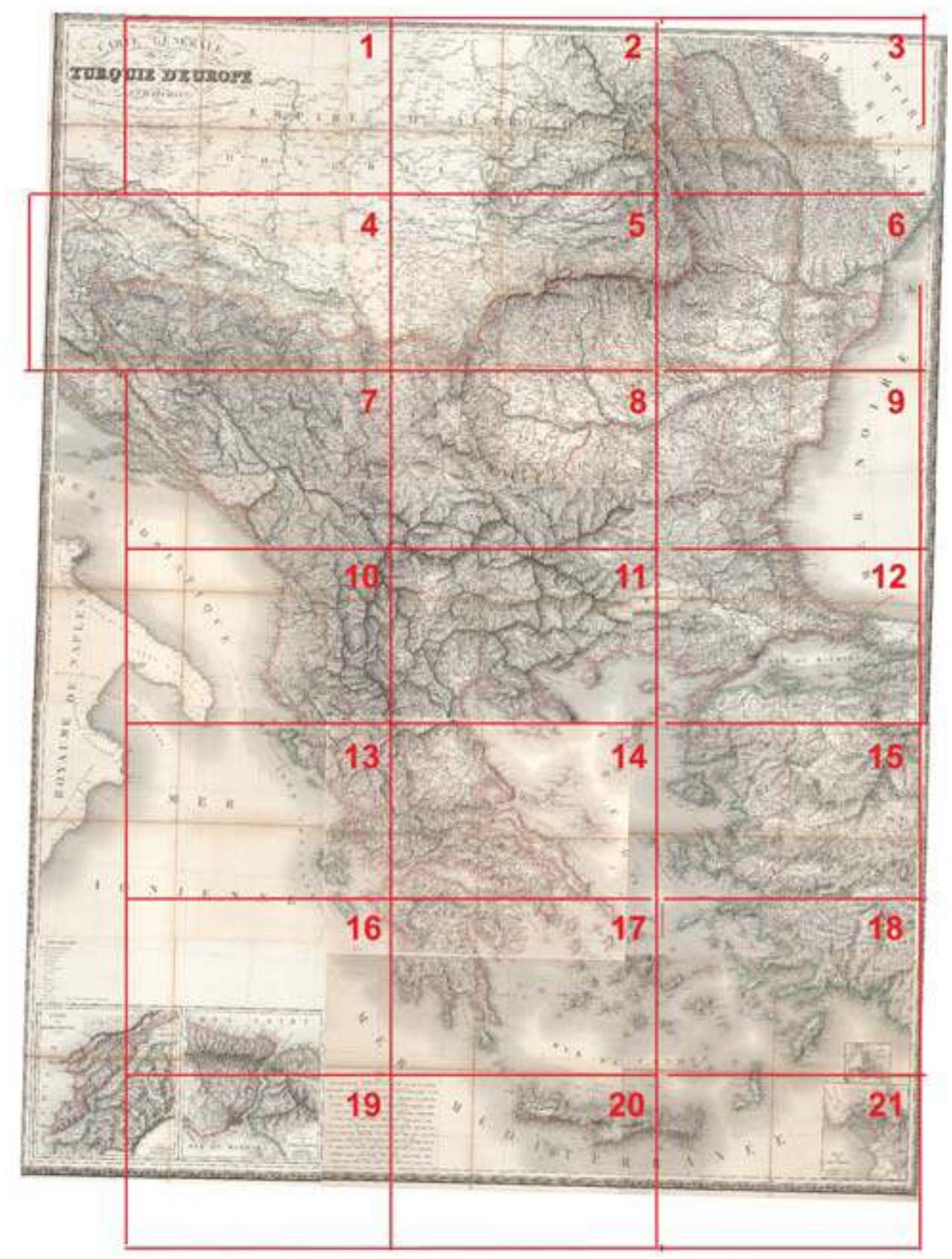 Figure 4 - from Franz von Weiss’ maps of SE Europe (1821,