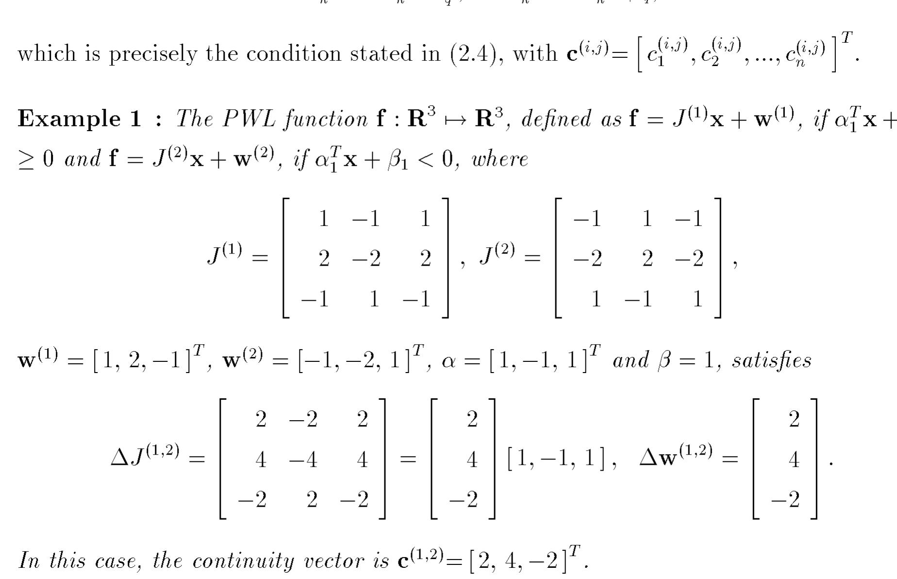 Property (2.4) is crucial to understand the formulation of canonical representa-  must hold. Then, if (2.5) is written componentwise, the following equalities are obtained: 