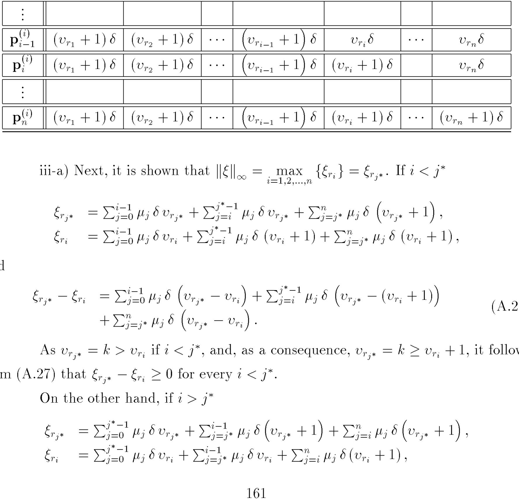 (7)  Table A.1: Description of the vertices p;’ by components. 