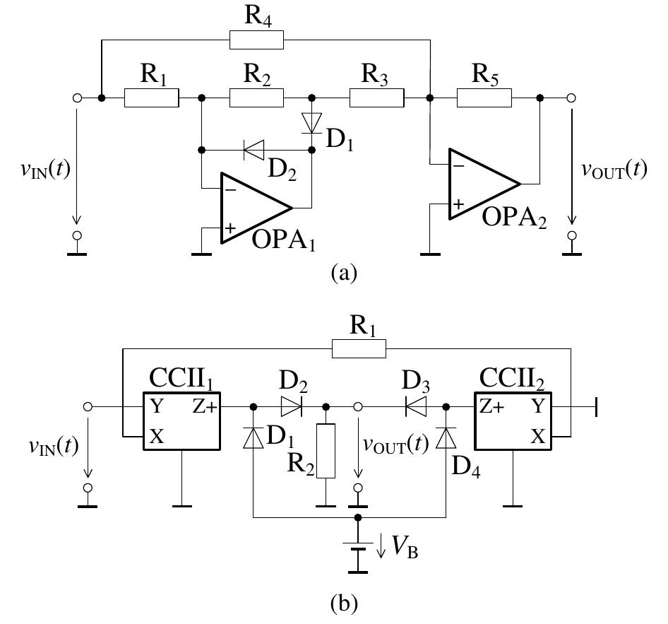 Voltage-mode (a) standard op amp based [1], (b) known