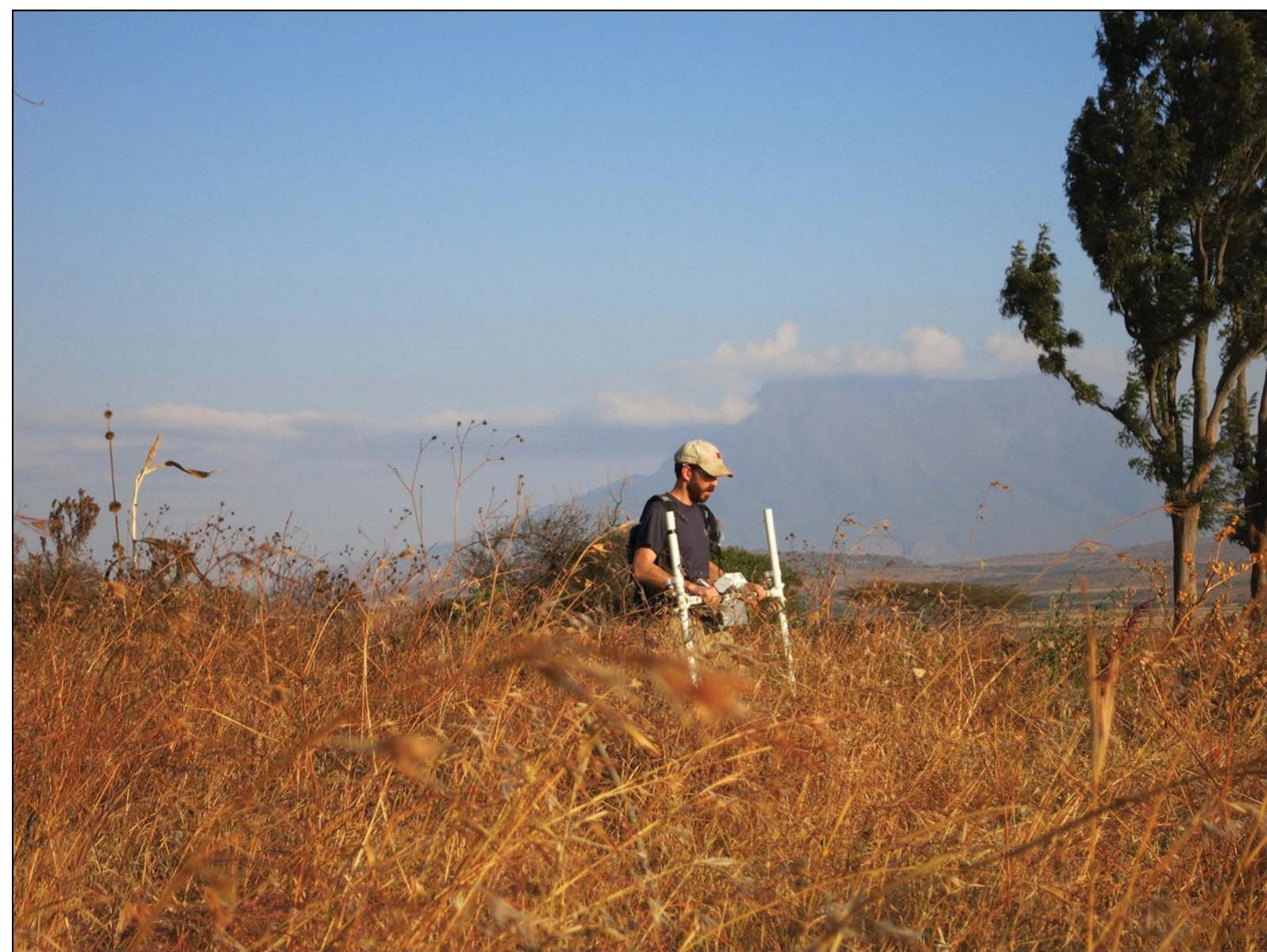 Figure 3. Geophysical survey at the Luxmanda site (figure credit: M. Prendergast). 