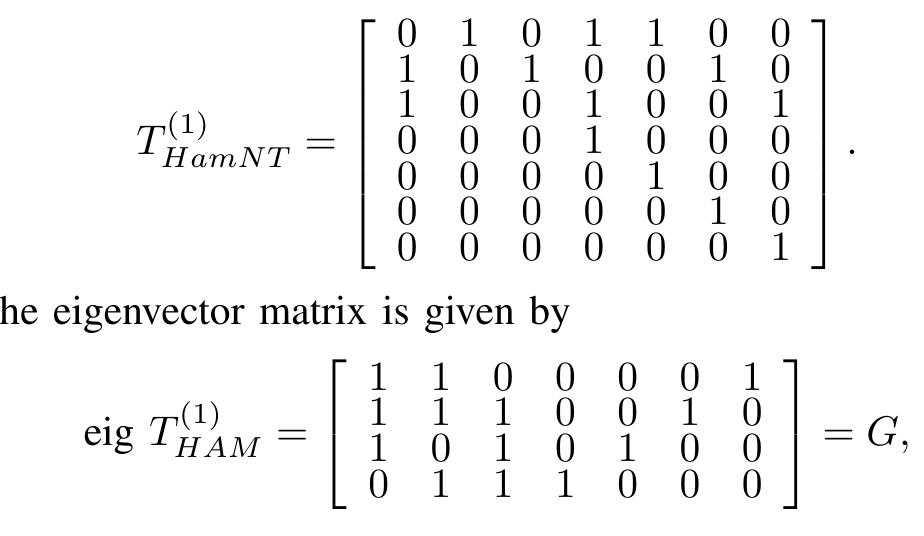 Fact Matrix Pp) rp) illustration of hamming transforms: tam? tram: the