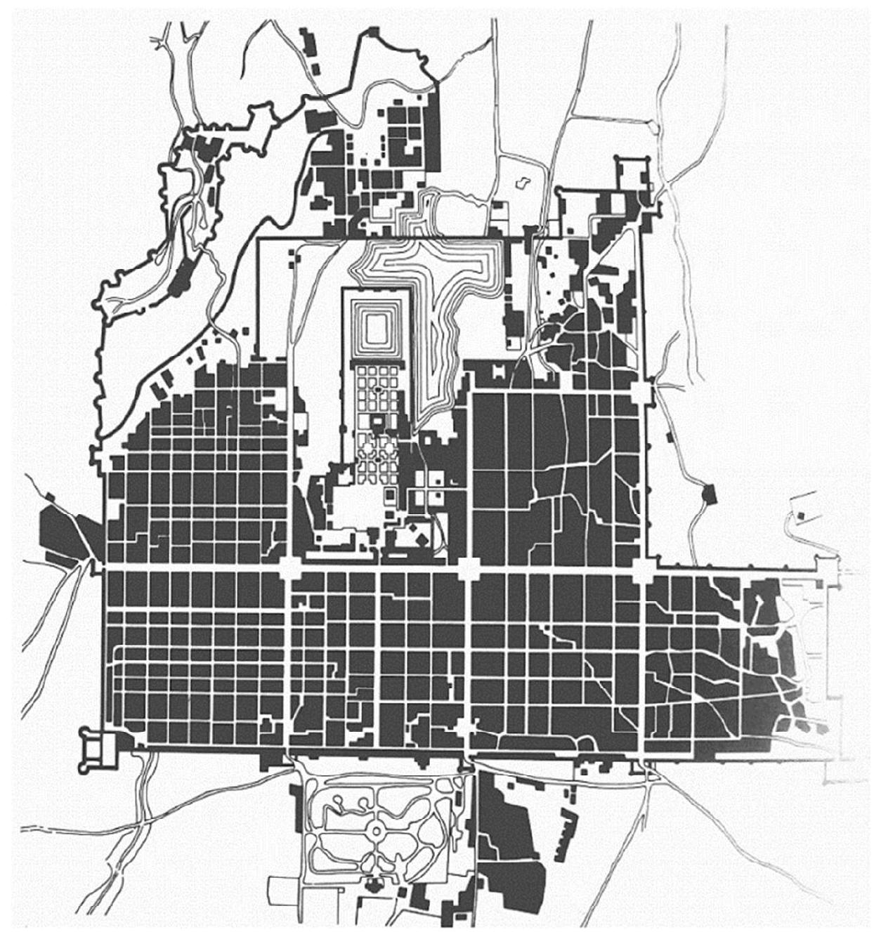 Chauhan Ruling Map Ras Map of walled city of jaipur (doshi & chauhan, 1989, p.9)