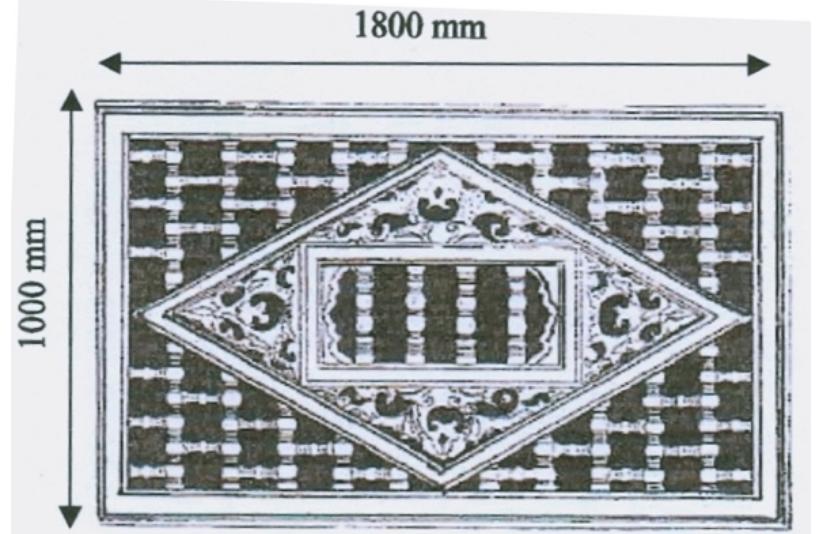 The window panel was formed with three main frames