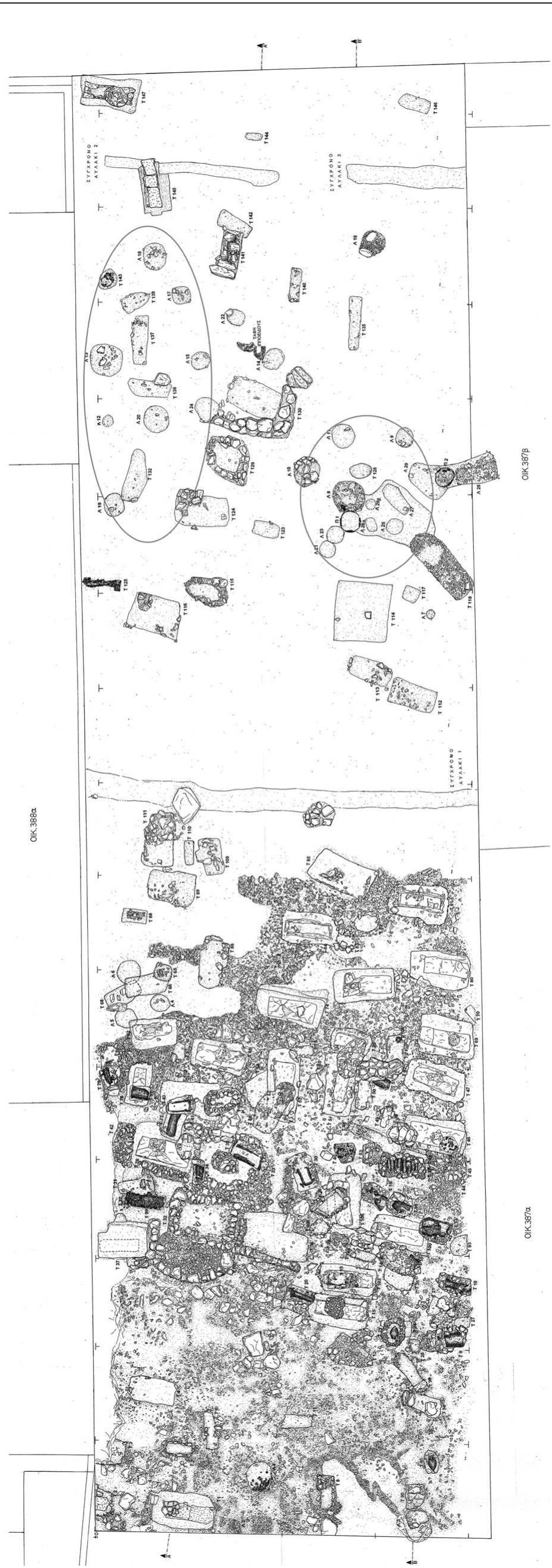 1 Clusters of child burials in the crowded Hellenistic cemetery at Therme in Thessalonike 